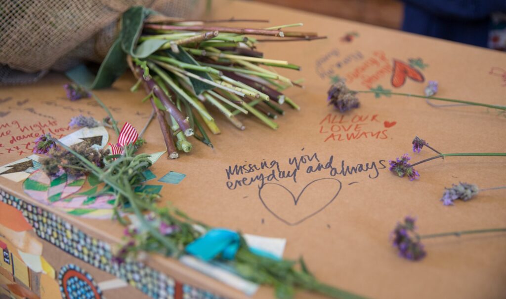 Moonflower Ceremonies - cardboard coffin casket