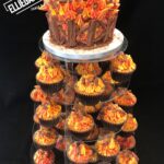 Bonfire night cake and cupcakes